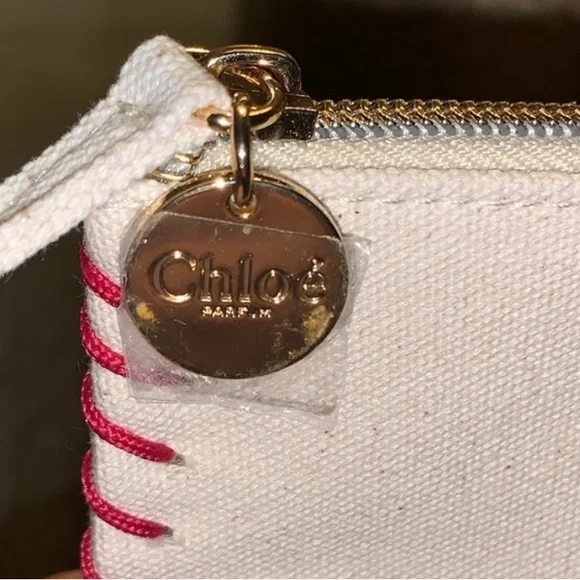 Chloe Canvas Cosmetic Makeup Clutch Pouch NIB - Picture 4 of 9